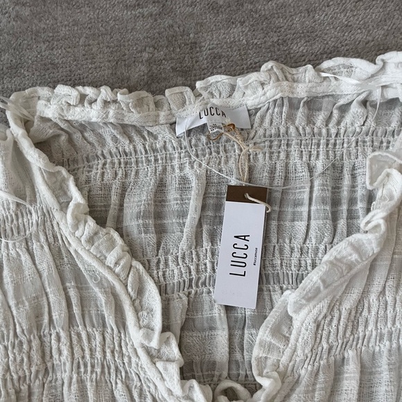 Lucca Couture Cream Puff long sleeve Dress - Picture 3 of 5